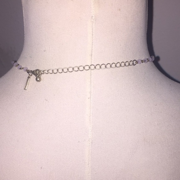 Canvas pink beaded gold chain necklace choker - Picture 6 of 8